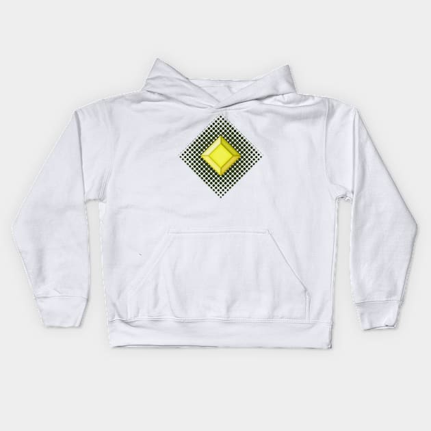 Yellow Diamond Gem Angular Kids Hoodie by Blackmoonrose13